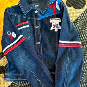 Philadelphia 76ers juniors denim jacket